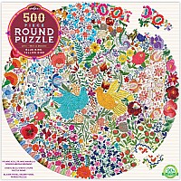 500 pc Blue Bird Yellow Bird Round Puzzle