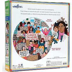Eeboo "Climate Action" (500 Pc Round Puzzle)