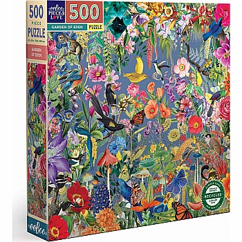 Eeboo "Garden of Eden" (500 Pc Square Puzzle)