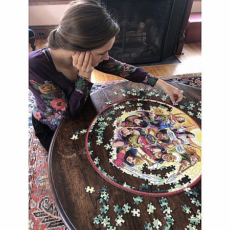 Goddesses and Warriors 500 Piece Round Puzzle
