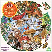Mushrooms and Butterflies (500 piece round puzzles)