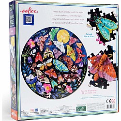 Eeboo "Moths" (500 Pc Round Puzzle)