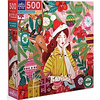 Ms. Santa's Reindeer 500 Piece Square Puzzle