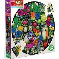 500 Piece Round Puzzle, Organic Harvest 