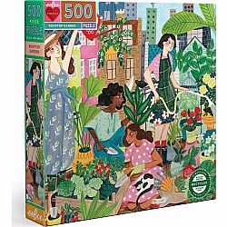 Eeboo "Rooftop Garden" (500 Piece Square Puzzle)