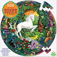 Unicorn Garden - 500 Piece Round Puzzle