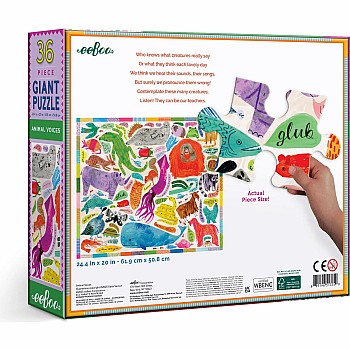 Eeboo "Animal Voices" (36 pc Giant Floor Puzzle)