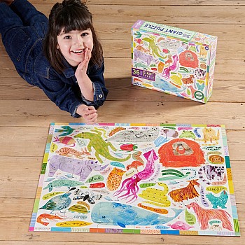 Eeboo "Animal Voices" (36 pc Giant Floor Puzzle)