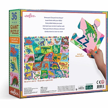 Eeboo "Alphabet of Dinosaurs" (36 pc Giant Puzzle)