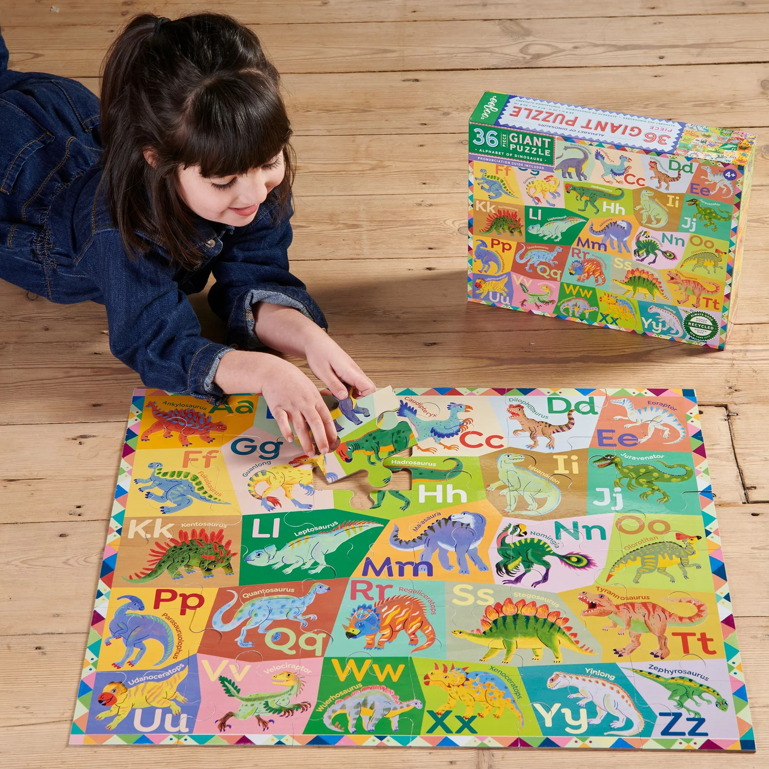 Alphabet of Dinosaurs 36 Piece Giant Puzzle
