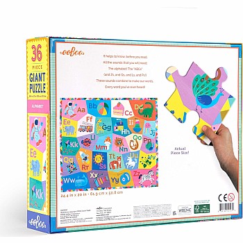 Eeboo "Alphabet" (36 pc Giant Puzzle)