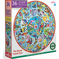 EEBOO Good Deeds 36 Piece Giant Round Puzzle