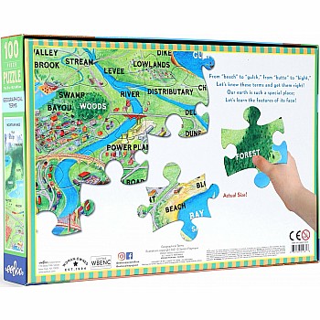 Eeboo "Geographical Terms" (100 Pc Puzzle)