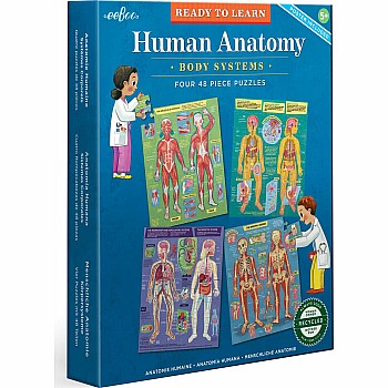 Ready to Learn - Human Anatomy 4-Puzzle 48 Piece Set