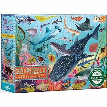 Eeboo "Sharks and Friends" (20 Pc Puzzle)