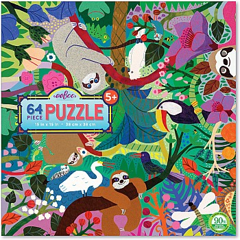 Eeboo "Sloths at Play" (64 Pc Puzzle)