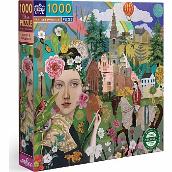 Eeboo "Artist & Daughter" (1000 Pc Puzzle)