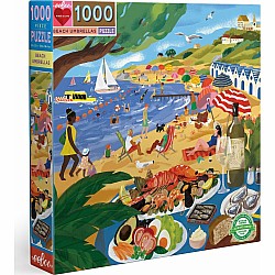 Eeboo "Beach Umbrellas" (1000 Pc Puzzle)