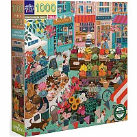 Eeboo English Green Market 1000 Pc Puzzle