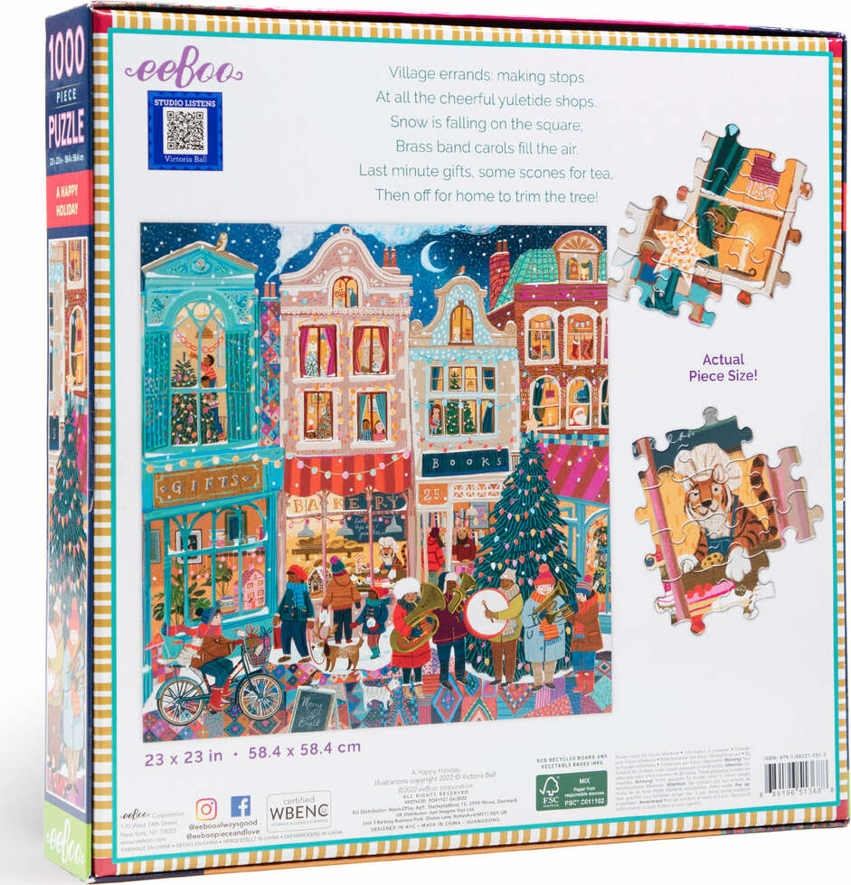 Puzzle Christmas Carolers - Galison - 1000 pièces