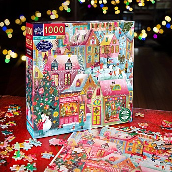 Eeboo "Holiday Village' (1000 pc Square Puzzle)