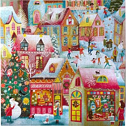 Eeboo "Holiday Village' (1000 pc Square Puzzle)