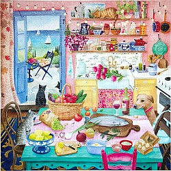 Pink Kitchen (1000 Piece Puzzle)