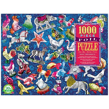 Eeboo "Shiny Ornaments" (1000 Pc Foil Puzzle)