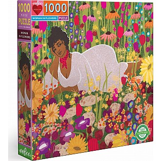 Woman In Flowers 1000 Piece Puzzle