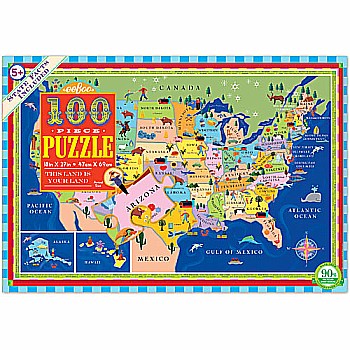 Eeboo "This Land Is Your Land" (100 Pc Puzzle)