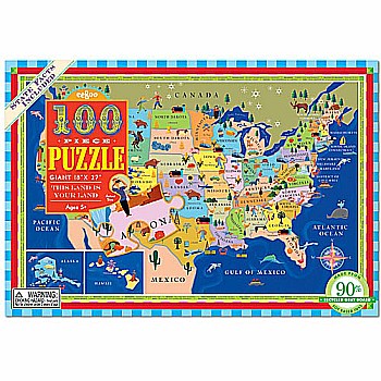 Eeboo "This Land Is Your Land" (100 Pc Puzzle)