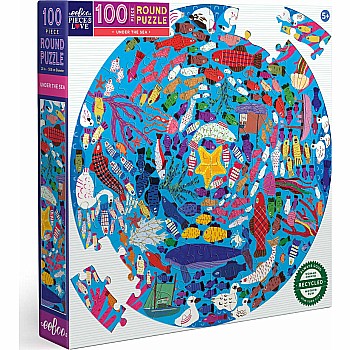 Eeboo "Under the Sea" (100 Pc Round Puzzle)