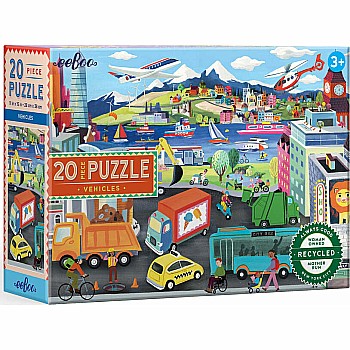 Eeboo "Vehicles" (20 Pc Puzzle)