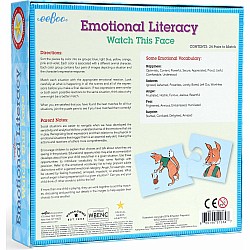 Eeboo "Watch This Face; Mastering Emotional Literacy" (2 Pc 48 in 1 Puzzle)