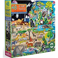 EEBOO Within the Biomes 48 Piece Giant Puzzle