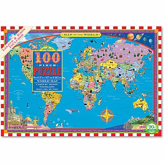 World Map 100 Piece Puzzle