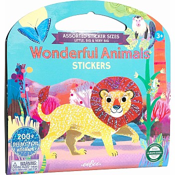 Wonderful Animals Shiny Stickers Book