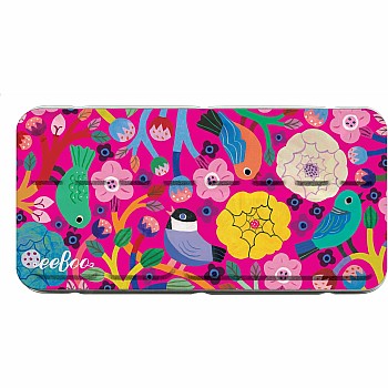 Watercolor Paints, Birds in Fuchsia