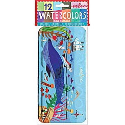 In The Sea 12 Watercolors
