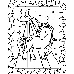 Stained Glass Coloring Unicorns