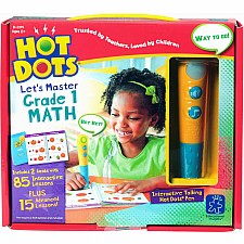 Hot Dots Jr. Let's Master Grade 1 Math Set with Hot Dots Pen