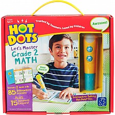 Hot Dots Jr. Let's Master Grade 2 Math Set with Hot Dots Pen