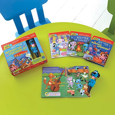 Hot Dots Jr. Interactive Storybooks, 4-Book Set with Ace Pen - Imagination  Toys