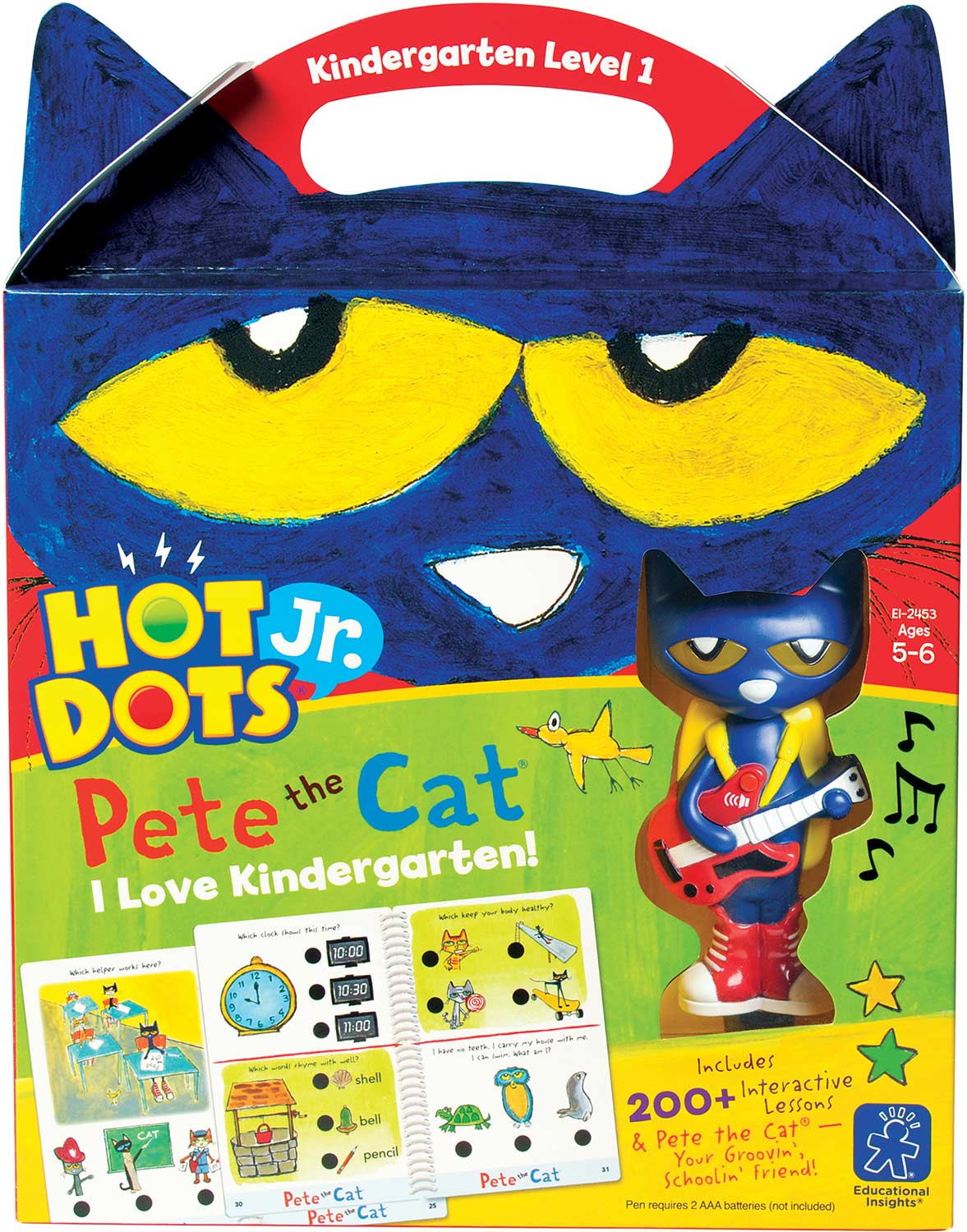 Hot Dots Jr Pete The Cat I Love Kindergarten Set + Pen - Kiddlestix Toys