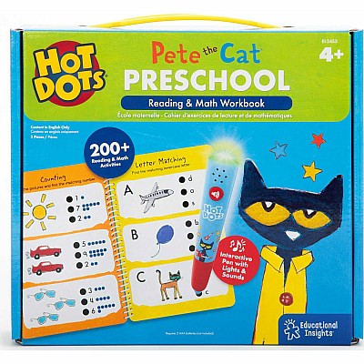 Hot Dots Pete the Cat Preschool Reading and Math