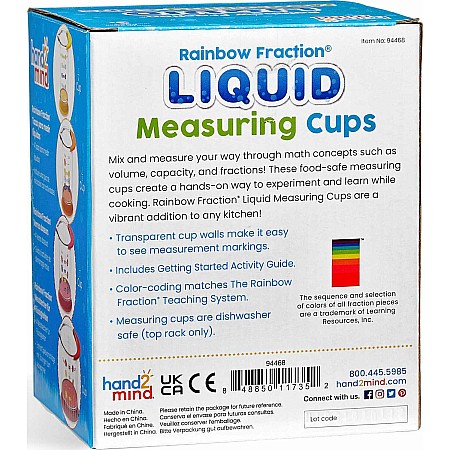 Rainbow Fraction® Liquid Measuring Cups