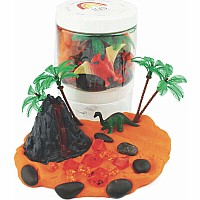 Dinosaur Volcano (Mango Tango) Dough-to-Go Jar