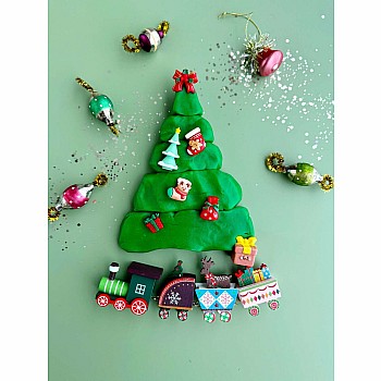 Sensory Play Dough Kit, Christmas Train