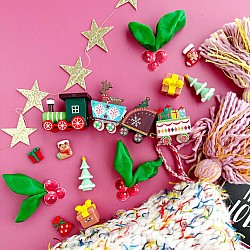 Sensory Play Dough Kit, Christmas Train