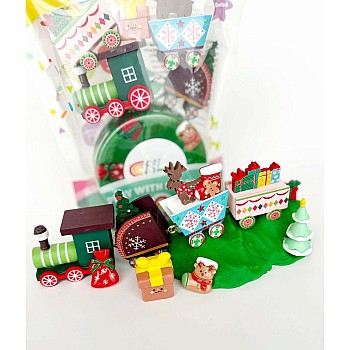 Sensory Play Dough Kit, Christmas Train